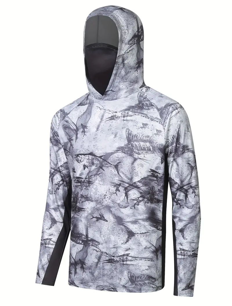 Masker Wajah Anti UV Pria, Pak - Fishing Hoodie ulasan dan harga